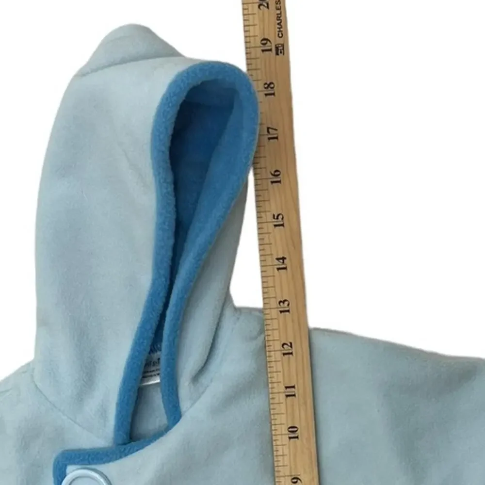 MUDPIE Baby Blue Velcro Fleece Jacket SZ 0-6 Months